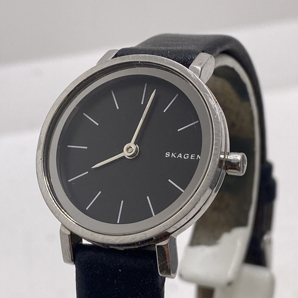 Skagen Denmark Silver Tone Watch Works New Battery